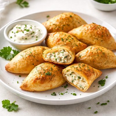 Potato pockets with cream cheese
