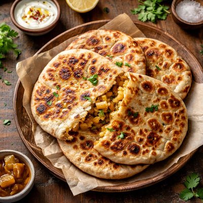 Potato stuffed flatbread