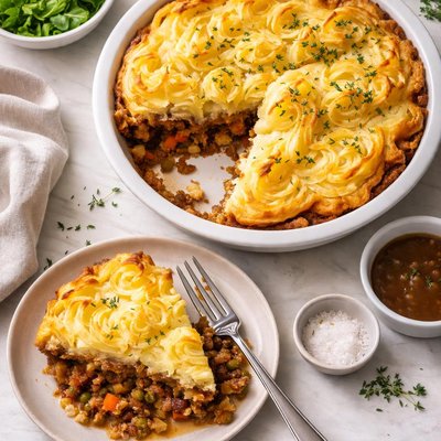 Potato top mince pie