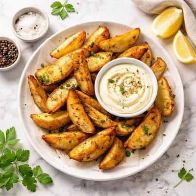 Potato wedges with aioli