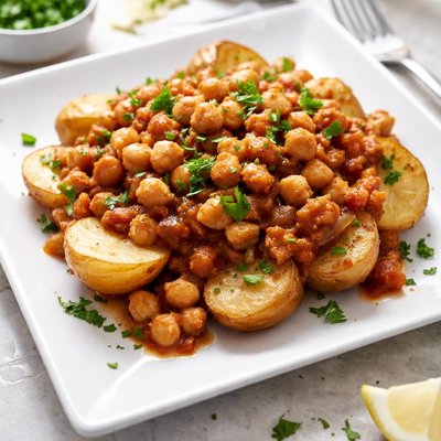 Potato with chick peas