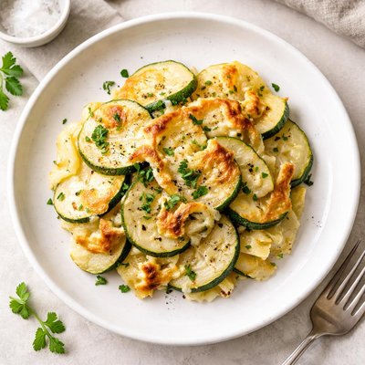 Potato zucchini gratin