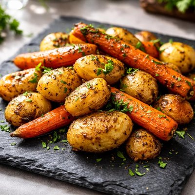 Potatoes and carrots