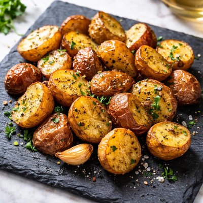 Potatoes roasted in olive oil