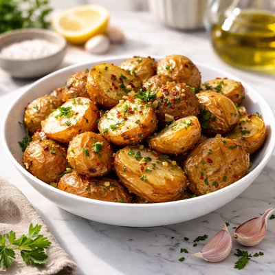 Potatoes with garlic