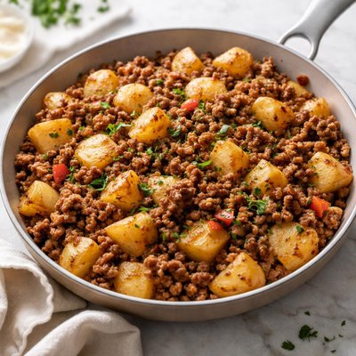 Potatoes with ground beef
