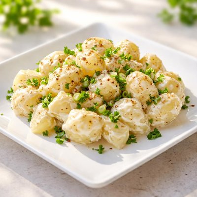 Potatoes with mayonnaise