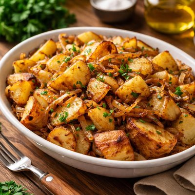 Potatoes with onion