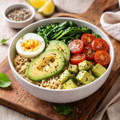 Power breakfast quinoa bowl