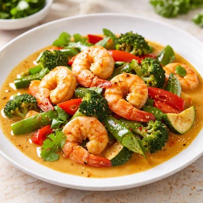 Prawn and vegetable curry