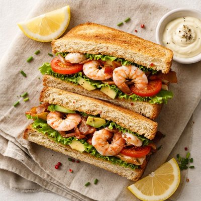 ساندويتش الروبيان المشوي