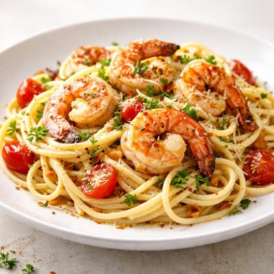 Prawn linguine