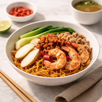 Prawn noodles dry