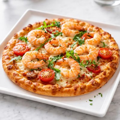 Prawn pizza