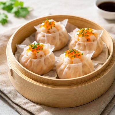 Prawn scallop dumpling