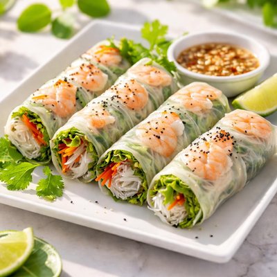 Prawn spring rolls