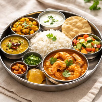 Prawn thali