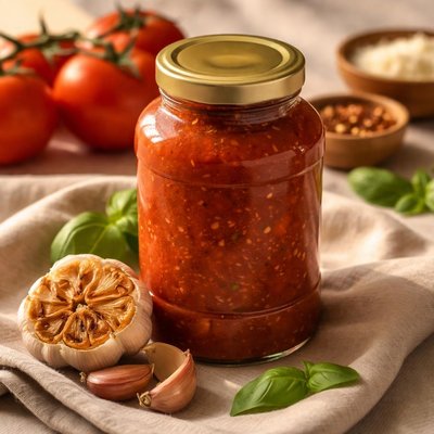 Prego roasted garlic sauce