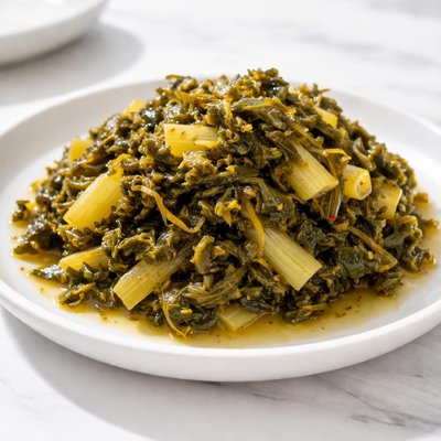 Preserved mustard greens