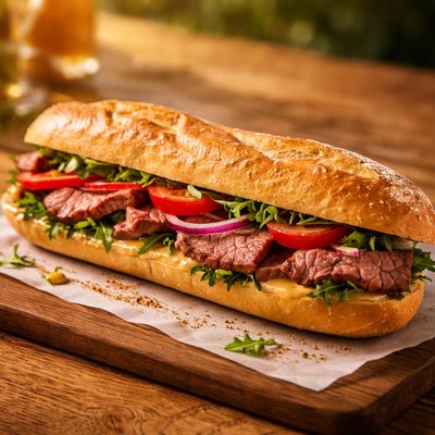Pret beef baguette