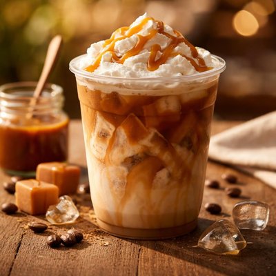 Pret caramel iced latte