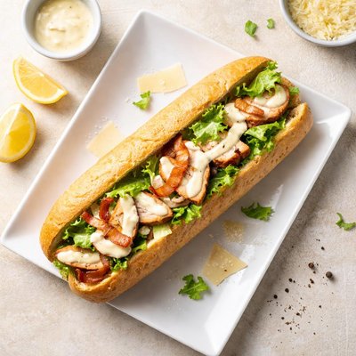 Pret chicken ceasar baguette