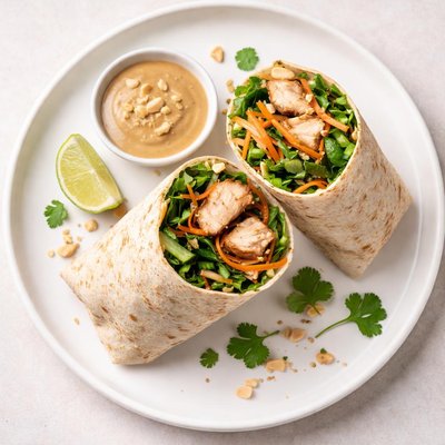 Pret chicken satay wrap