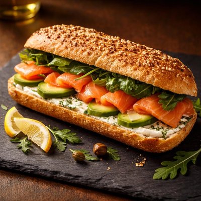 Pret salmon sandwich