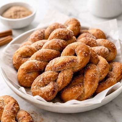 Pretzal twists cinnamon sugar