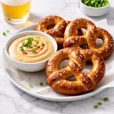 Pretzel and beer cheese
