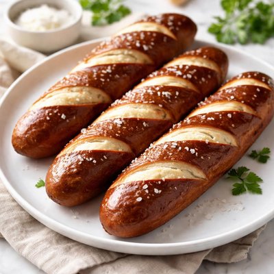 Pretzel baguette