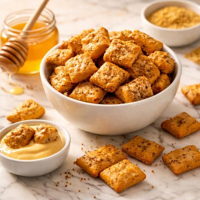 Pretzel crisps bites honey mustard