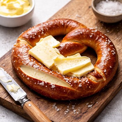 Pretzel with butter