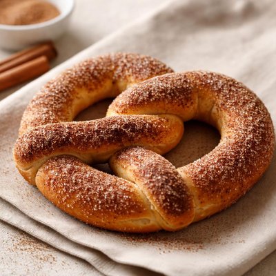 Pretzel with cinnamon