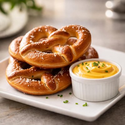 Pretzels and cheese