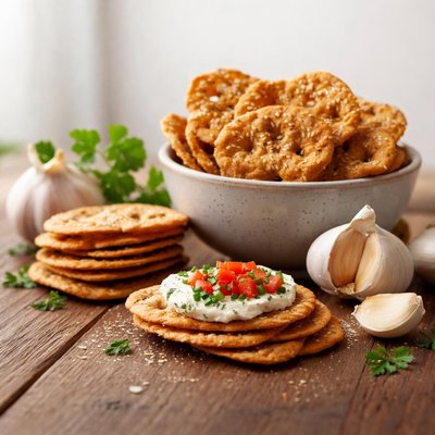 Preztel crisps garlic