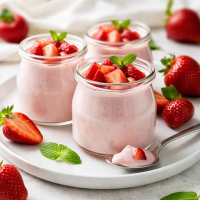 Probiotic strawberry yoggies