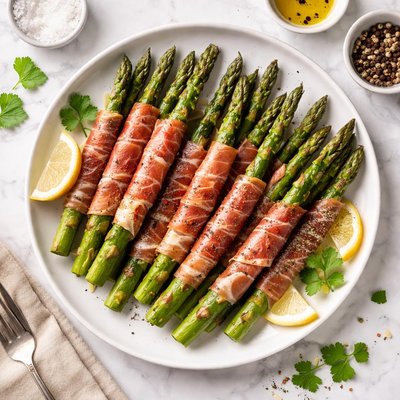 Prosciutto-wrapped asparagus