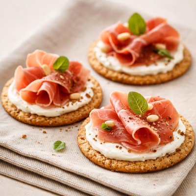Prosciutto on cracker