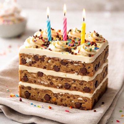 Protein bar birthday cake