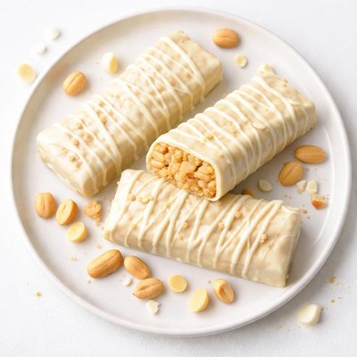 Protein bar white chocolate and peanuts