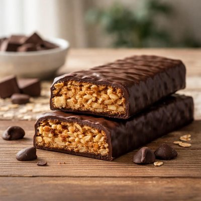 Protein bar with chocolate