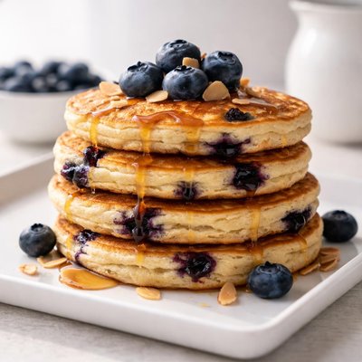 Protein blueberry pancakes