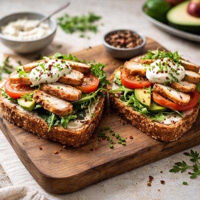 Protein bread with chicken