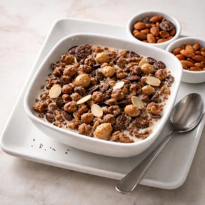 Protein cereal with whole milk