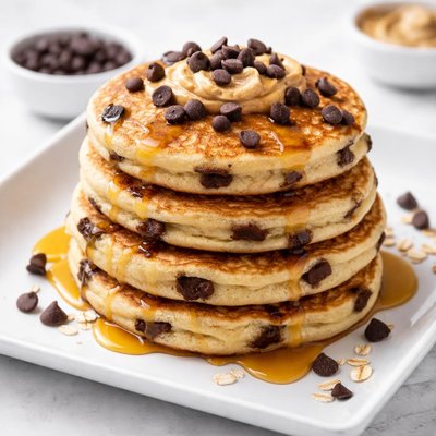 Protein chocolate chip pancakes