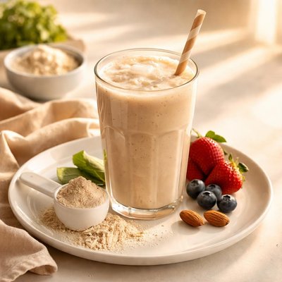 砂糖なしのプロテインドリンク