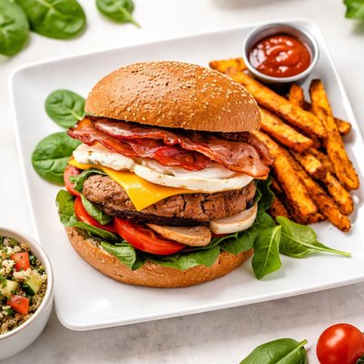 Hamburguesa constructora de músculos de Protein House