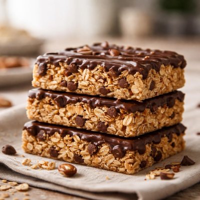 Protein oatmeal nut chocolate bar