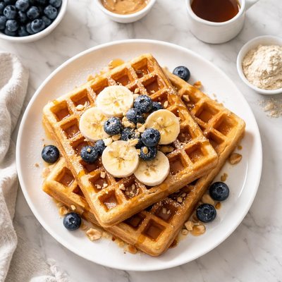 Protein powder waffle